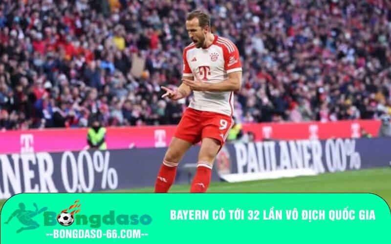 Bayern có tới 32 lần vô địch quốc gia