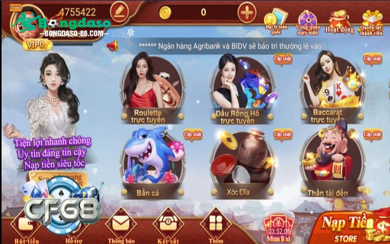 Giới thiệu chung về hệ thống game bài đổi thưởng cf68