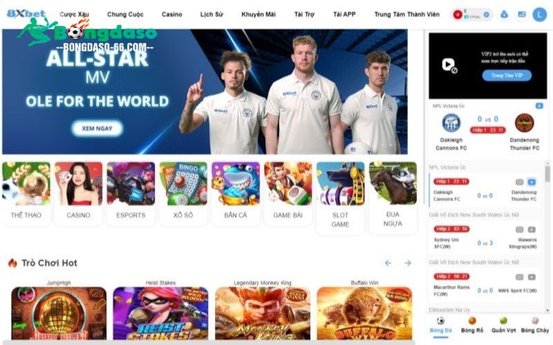 Review 8XBET những trò chơi tiêu biểu